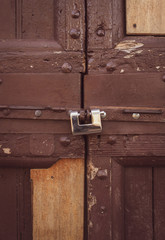 Closed locked forbidden crypted security concept