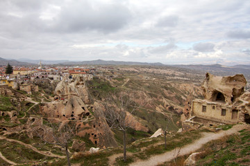 Obraz premium Panorami di Goreme e Uchisar, Cappadocia (Torchia)