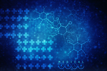 Obraz premium 2D illustration medical structure background