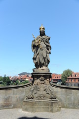 Fototapeta na wymiar Bamberg, Brückenfigur am Rathaus