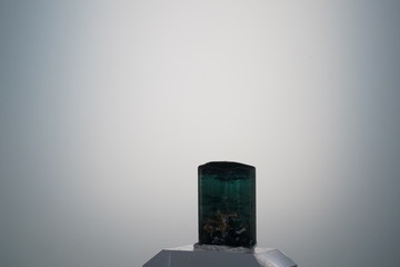 Turmalin, Blau, Indigolith, Natürliche Endung, Brasilien, Edelstein, Mineral, 