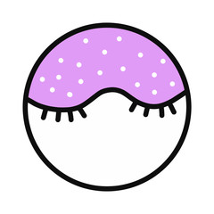 Lashes beauty corner hand drawn illustration mask sleep make up center salloon bar studio for woman trend style face beauty for prints posters logo logotype banners promo t shirts journals articles