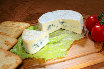 Blue-veined camembert