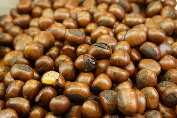 group of Roasted chestnuts