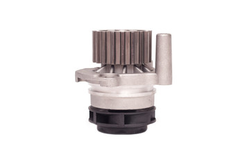 New car pump for engine cooling, isolate, close-up, automotive