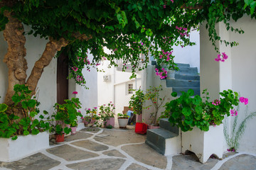 Fototapeta premium Typical street in Paros