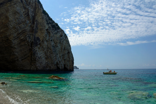 Chmoi Beach (Paradise Beach) on Corfu, Ionian Islands, Greece