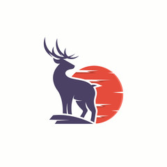 Deer logo vector