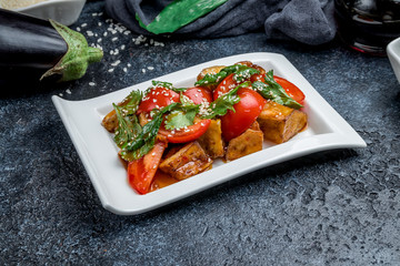 fried eggplant in sweet sour sauce