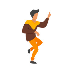 Dancing people silhouette