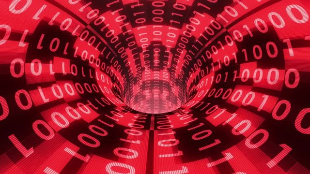 binary numbers data transfer wormhole funnel tunnel animation background new quality technological cool nice beautiful stock 4k video footage