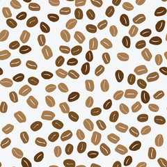 Seamless pattern of coffee beans