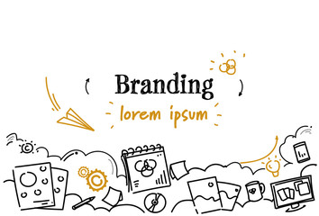business creative development branding concept sketch doodle horizontal copy space