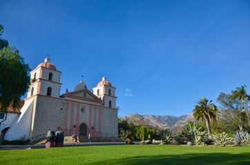 Peaceful church in Santa Barbara in California