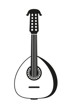 Black and white lute