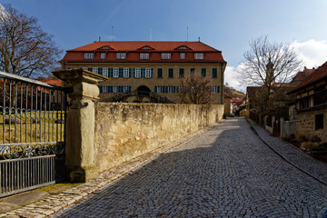 Fototapeta na wymiar Fürstliches Schloss und Schlosspark in Castell, Landkreis Kitzingen, Unterfranken, Franken, Bayern, Deutschland