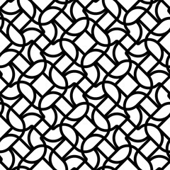 Fototapeta premium Design seamless monochrome geometric pattern