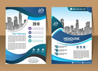 Abstract background annual report template, geometric design business brochure cover