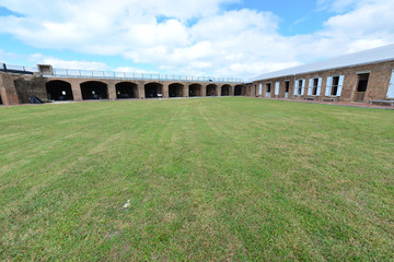 The Inner courtyard of an American Civil war Fortress