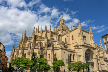 Fototapeta na wymiar Cathedral of Segovia Spain
