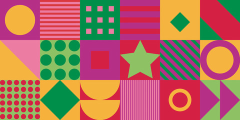 Geometric pattern background flat design