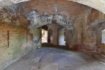 Empty gun emplacement at an American Civil war fortress