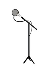 Standing Microphone logo design vector eps format