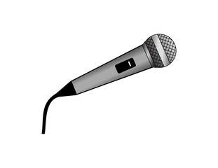 Realistic Microphone logo design vector eps format