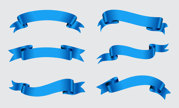 Blue ribbons Stock Vector by ©happyroman 11495337