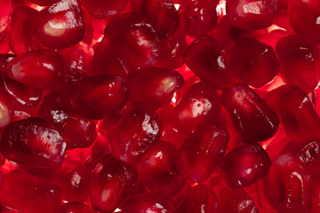 ripe red pomegranate seeds
