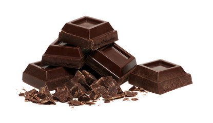 broken bar of dark chocolate