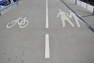 Fototapeta premium Traffic warning signs for drivers and pedestrians