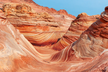 The Wave rock formation , Utah - Arizona.