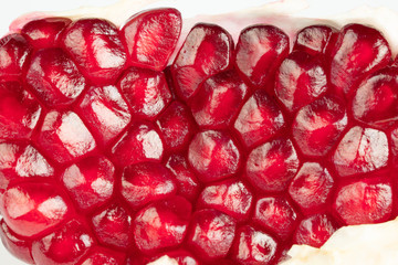 ripe red pomegranate seeds
