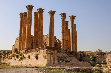 Temple of Artemis in the Ancient Roman city of Gerasa, modern Jerash, Jordan