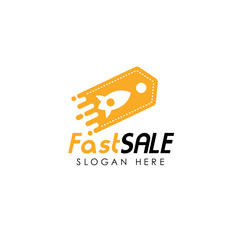 fast shop logo design template. fast sale icon design