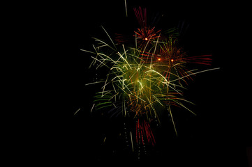 Bright colorful fireworks