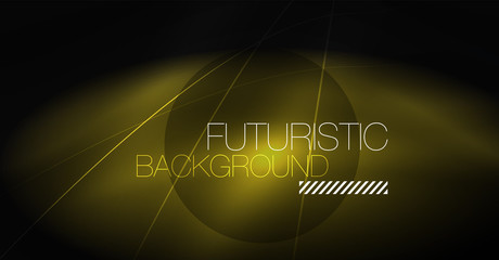 Digital technology abstract background - neon geometric design. Abstract glowing lines. Colorful techno background. Futuristic shape.