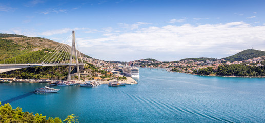 Naklejka premium Franjo Tudman bridge in Dubrovnik, Croatia