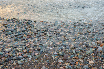 A rocky sea shore