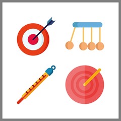 4 accuracy icon. Vector illustration accuracy set. targeting and measuring icons for accuracy works