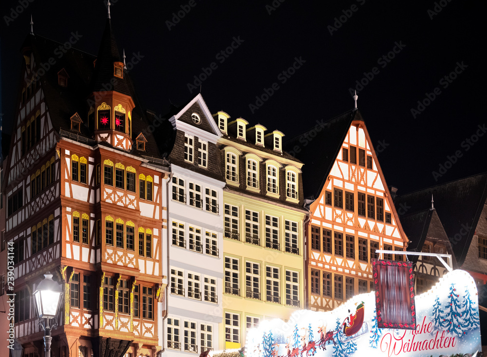 Wall mural frankfurt christmas market, hessen, europe