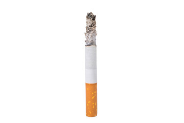 A cigarette isolated at the white background