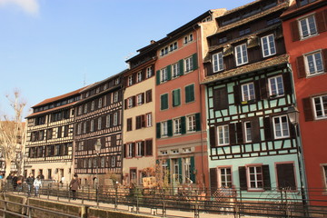 Fototapeta na wymiar Vieille Ville Strasbourg Alsace France - Strasburg Old Town