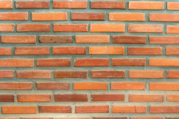 Vintage red brick wall with vignetting