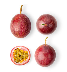 passion fruit on white background
