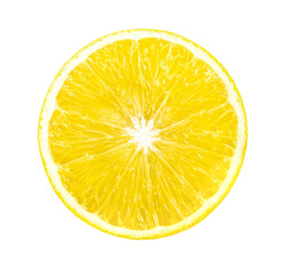 lemon slice isolated on a white background