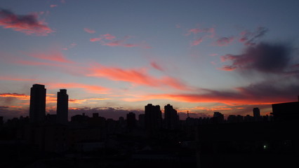 Sunset at Cambuci in São Paulo