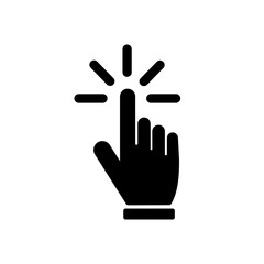 Obraz premium Hand cursor click icon symbol Vector