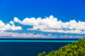 Fototapeta na wymiar Beautiful sea in a summer day in Italy